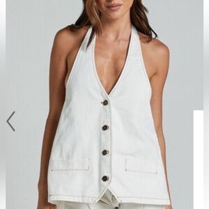 Lioness Cream Halter Vest
